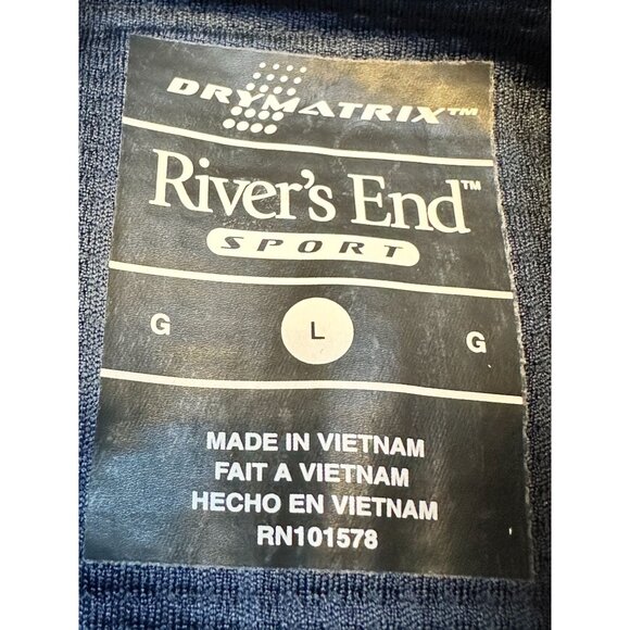 Rivers End Sport Mens DryMatrix 1/4 Zip Pullover Large Moisture Wicking Anti-Mic - Picture 5 of 12